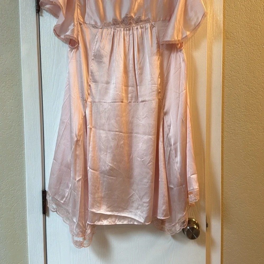 NWOT Free People Wildest Rose Tunic Top Dress size large PINK - Picture 7 of 12